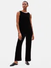 Eileen Fisher Velvet Straight Pant In Black