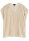 Eileen Fisher Velvet Top In Cream