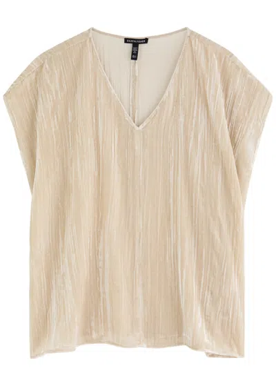 Eileen Fisher Velvet Top In Cream