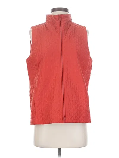 Pre-owned Eileen Fisher Vest In Red