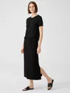 Eileen Fisher Viscose Jersey A-line Skirt In Black