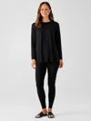 Eileen Fisher Viscose Jersey Ankle Leggings In Black