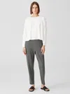 Eileen Fisher Viscose Jersey Easy Pant In White