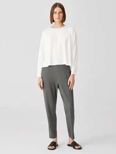 Eileen Fisher Viscose Jersey Easy Pant In White
