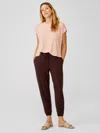 Eileen Fisher Viscose Jersey Jogger Pant In Purple