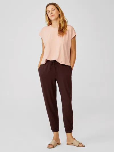 Eileen Fisher Viscose Jersey Jogger Pant In Purple