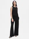Eileen Fisher Viscose Jersey Wide-leg Pant In Black
