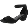 Eileen Fisher Viva Womens Leather Ankle Strap Heels In Black/black