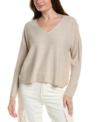 Eileen Fisher Jewel Neck Sweater In Gray