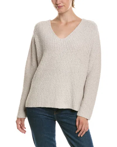 Eileen Fisher V-neck Sweater In Neutral