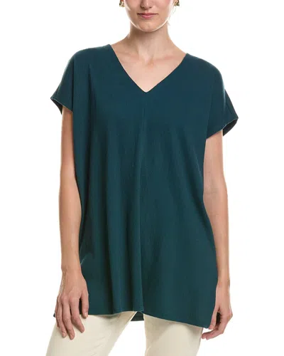 Eileen Fisher V-neck Tunic In Green