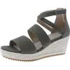 Eileen Fisher Wali Womens Zipper Manmade Espadrille Heels In Green