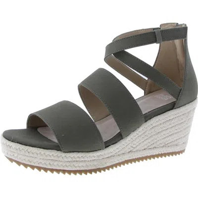 Eileen Fisher Wali Womens Zipper Manmade Espadrille Heels In Green