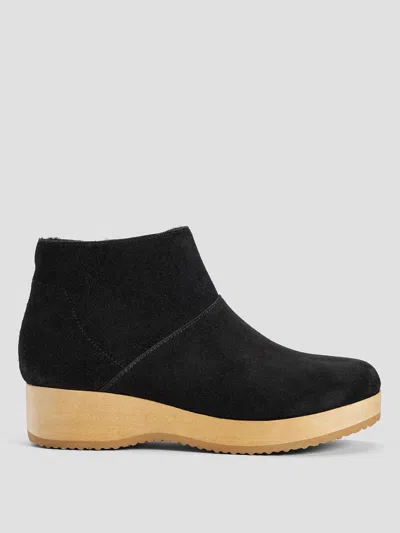 Eileen Fisher Warm Suede Clog Bootie In Multi