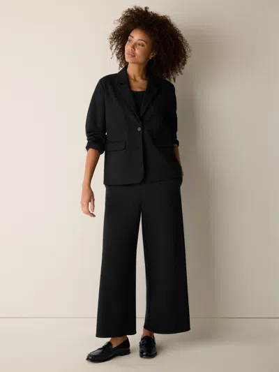 Eileen Fisher Washable Flex Ponte Blazer In Black