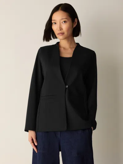 Eileen Fisher Washable Flex Ponte Blazer In Black
