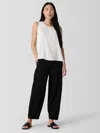 Eileen Fisher Washable Flex Ponte Curved Lantern Pant In Black