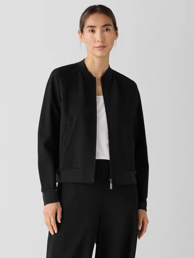 EILEEN FISHER WASHABLE FLEX PONTE FLIGHT JACKET