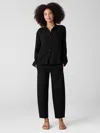 Eileen Fisher Washable Flex Ponte Lantern Pant In Black