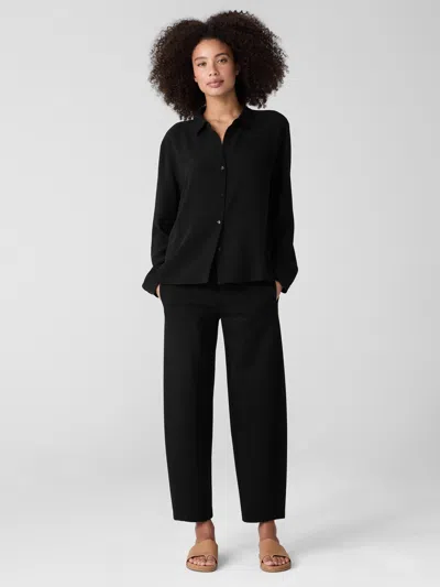 Eileen Fisher Washable Flex Ponte Lantern Pant In Black