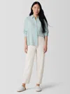 Eileen Fisher Washable Flex Ponte Lantern Pant In Blue