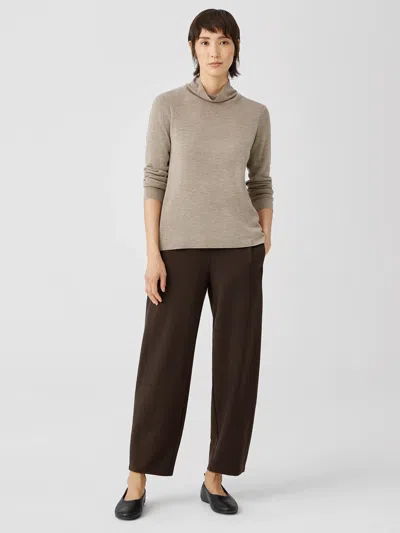 Eileen Fisher Washable Flex Ponte Lantern Pant In Brown
