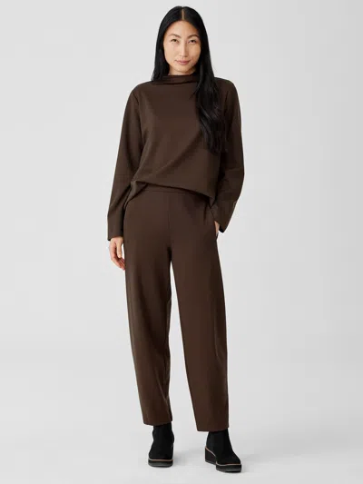 Eileen Fisher Washable Flex Ponte Lantern Pant In Brown