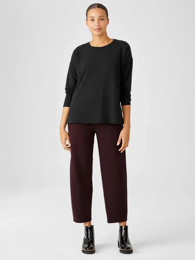 Eileen Fisher Washable Flex Ponte Lantern Pant In Black
