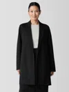 Eileen Fisher Washable Flex Ponte Long Blazer In Black