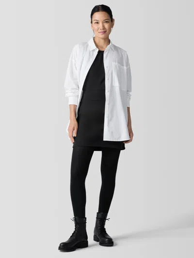Eileen Fisher Washable Flex Ponte Mini Skirt In Black