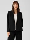 Eileen Fisher Washable Flex Ponte Notch Collar Blazer In Black