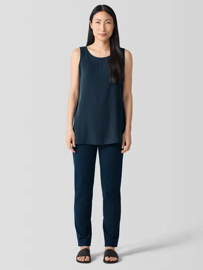 Eileen Fisher Washable Flex Ponte Pant In Blue