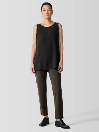 Eileen Fisher Washable Flex Ponte Pant In Brown