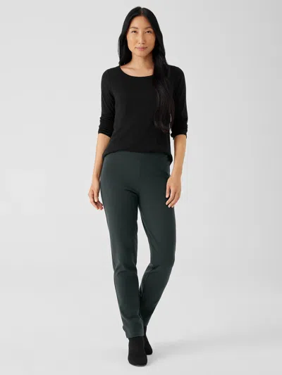 Eileen Fisher Washable Flex Ponte Pant In Green