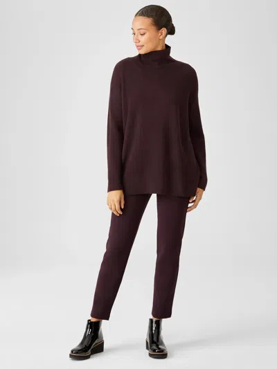 Eileen Fisher Washable Flex Ponte Pant In Purple