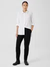 Eileen Fisher Washable Flex Ponte Pintuck Pant In Black