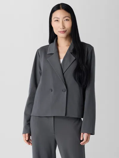 Eileen Fisher Washable Flex Ponte Short Blazer In Multi