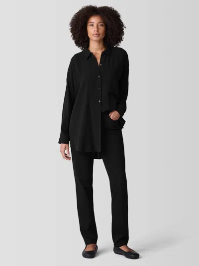Eileen Fisher Washable Flex Ponte Slim Jean In Black