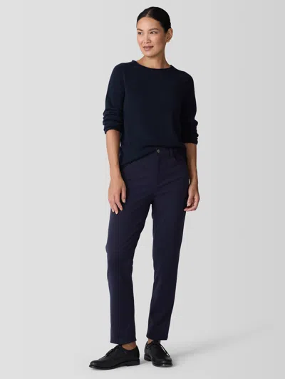 Eileen Fisher Washable Flex Ponte Slim Jean In Black