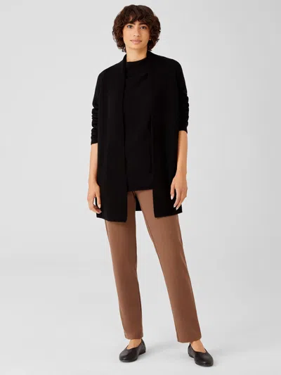 Eileen Fisher Washable Flex Ponte Slim Pant In Brown