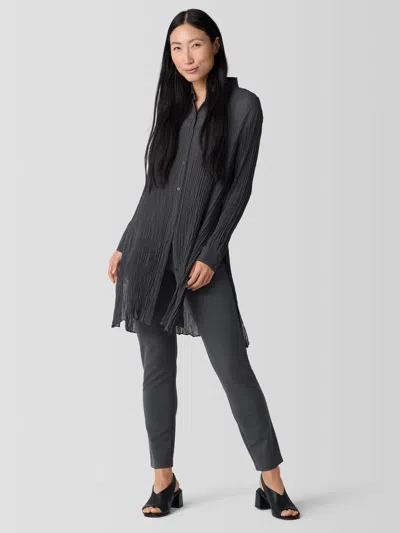 Eileen Fisher Washable Flex Ponte Slim Pant In Gray