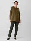 Eileen Fisher Washable Flex Ponte Slim Pant In Green
