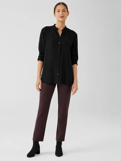 Eileen Fisher Washable Flex Ponte Slim Pant In Purple