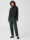 Eileen Fisher Washable Flex Ponte Slouchy Pant In Green