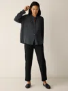 Eileen Fisher Washable Flex Ponte Straight Pant In Black