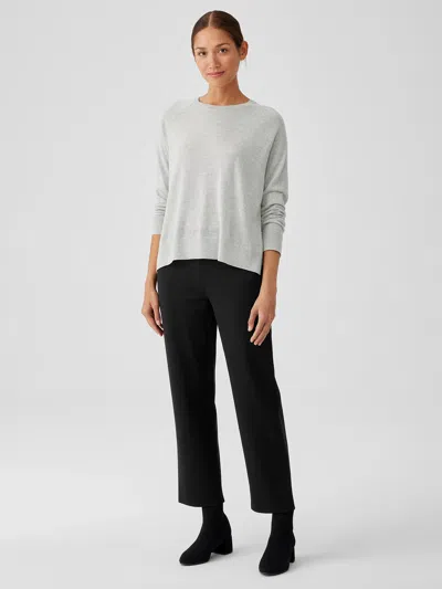 Eileen Fisher Washable Flex Ponte Straight Pant In Black