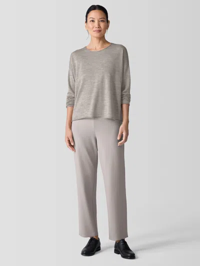 Eileen Fisher Washable Flex Ponte Straight Pant In Gray