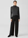 Eileen Fisher Washable Flex Ponte Wide-leg Pant In Black