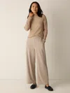 Eileen Fisher Washable Flex Ponte Wide-leg Pant In Brown