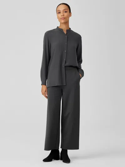 Eileen Fisher Washable Flex Ponte Wide-leg Pant In Gray